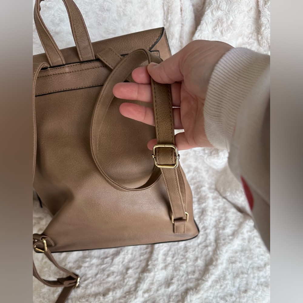 UNDERONESKY Tan Backpack Multiple Pockets - Picture 10 of 11